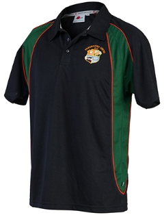 Pakuranga Granada Polo Jnr (Stk) Black/Bottle/Orange 