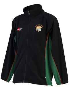 Pakuranga Fleece Jacket Jnr (Stk) Black/Bottle/Orange 