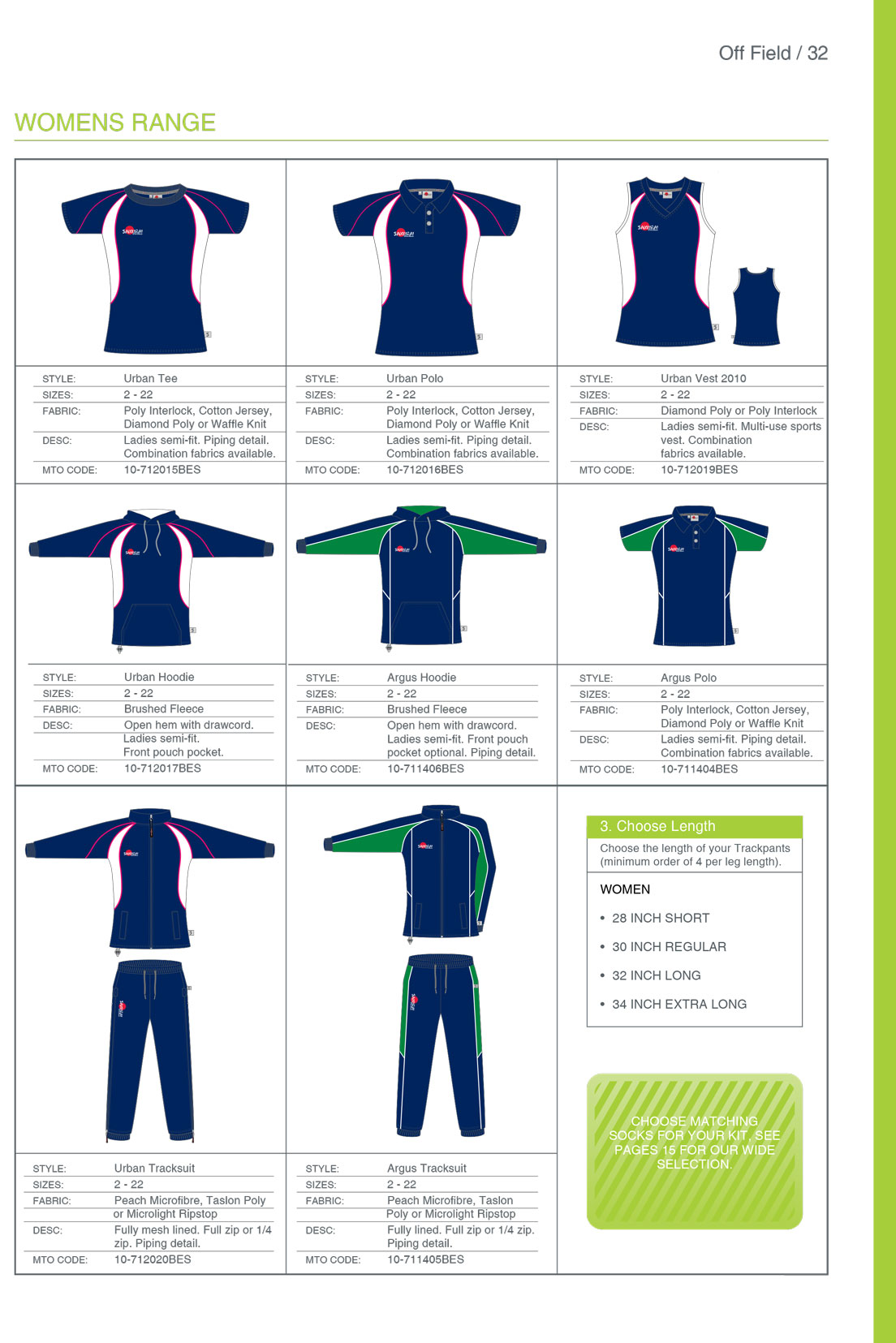 Off-Field Apparel
